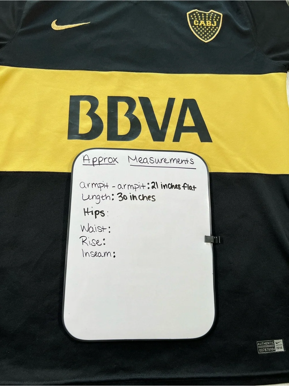 Nike Boca juniors 2016/17 3rd soccer jersey black/gold #1 Carlitos Tevez L